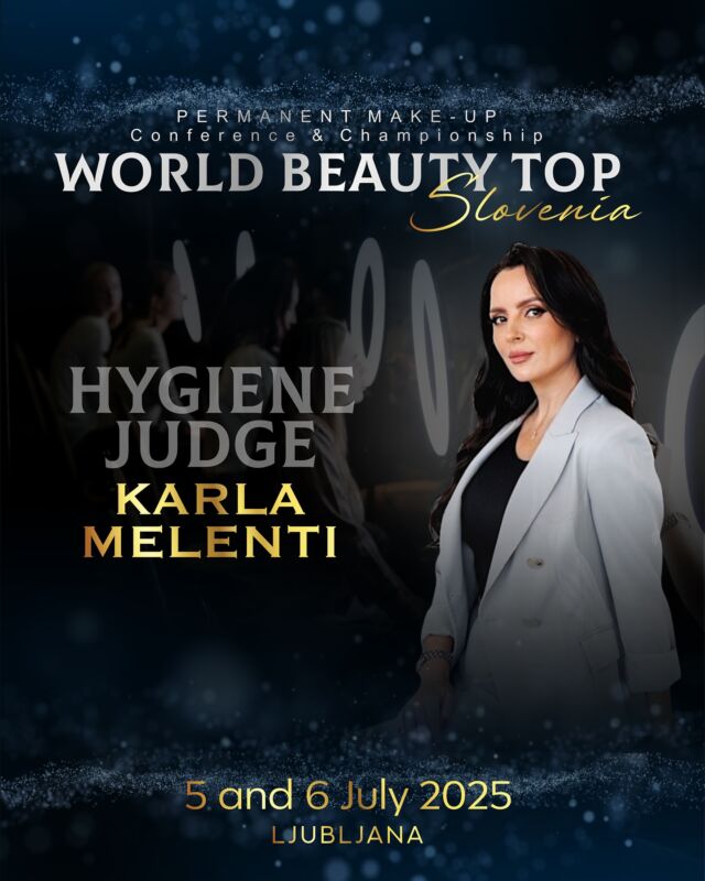 With great pleasure we present the championship hygiene judge. Karla Melenti, Germany @permanent_schoen_delitzsch 

About Karla: 

* 10 years of experience as a permanent makeup artist
* Founder of the “Permanent-Schön-Delitzsch” permanent makeup salon
* Performed over 3500 procedures
* Advanced training coach
* Participant in the “European Beauty Festival” Munich 2019, ranked top 4 in the Powderbrows category
* Participant in Wulop Germany 2022, Powderbrows category. Ranked top 10
* Hygiene judge at Wulop Germany 2023
* Non-stop speaker at Wulop Germany 2023
* Non-stop speaker at 2023 Milan Glamour Festival
* Non-stop speaker at 2023 Baden-Baden Congress 
* Ambassador Etalon Mix Pigments 
* Judge Wulop Germany 2024

World Beauty Top Slovenia 
5-6 July 2025, Ljubljana 
Congress & Championship 

Info & tickets
☎️ WhatsApp + 39 3381526911
✉️ Mail: info@worldbeautytop.com
🌍 Link in bio